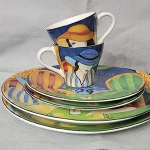 Vintage Sango Cafe Paris Set of 6.